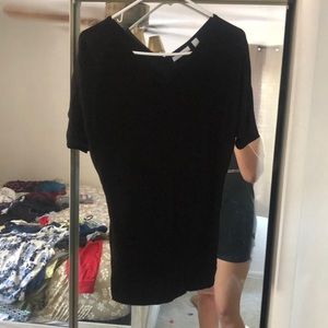 V neck short sleeve sweater